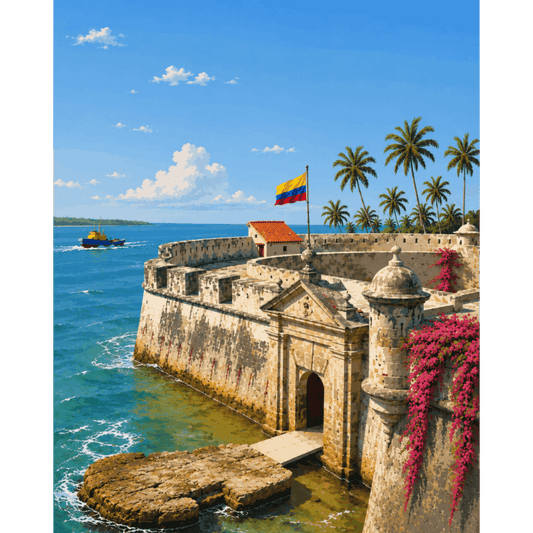 Cartagena Walls | Paint by Number- Paint by Numbers