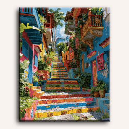 Colombian Alley | Paint by Number