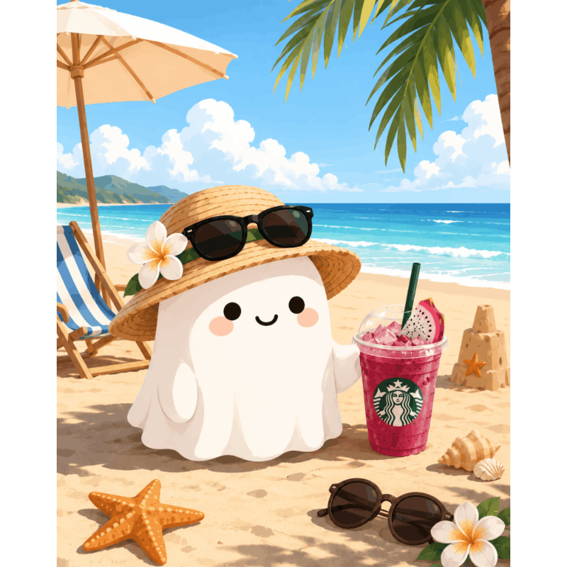 Dragonfruit Ghost | Paint by Number- Dipingi con i Numeri