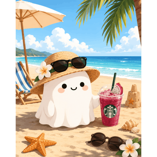 Dragonfruit Ghost | Paint by Number- Paint by Numbers