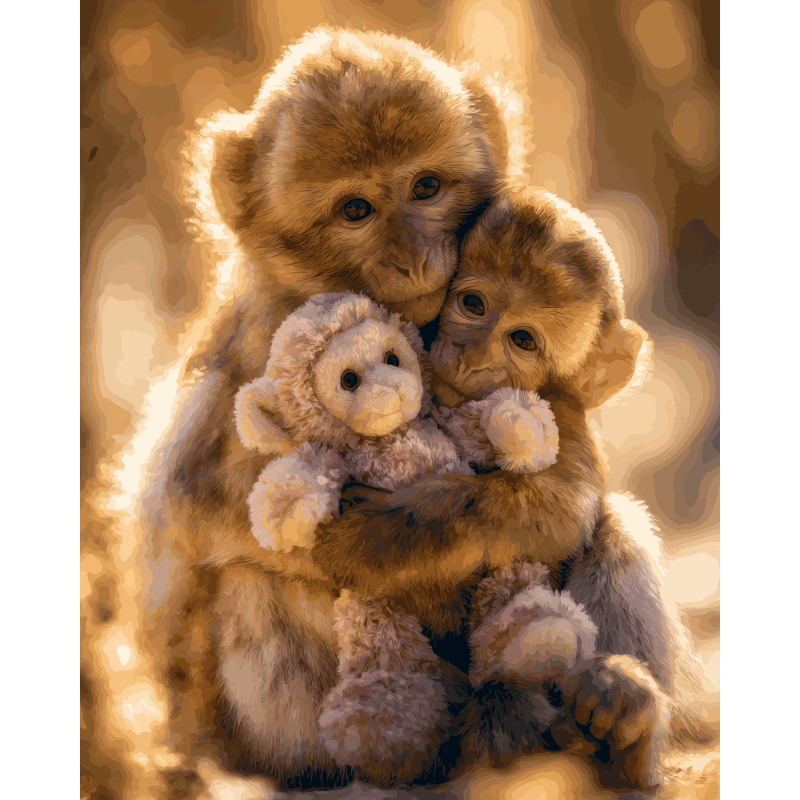Family Cuddles | Paint by Number- Paint by Numbers