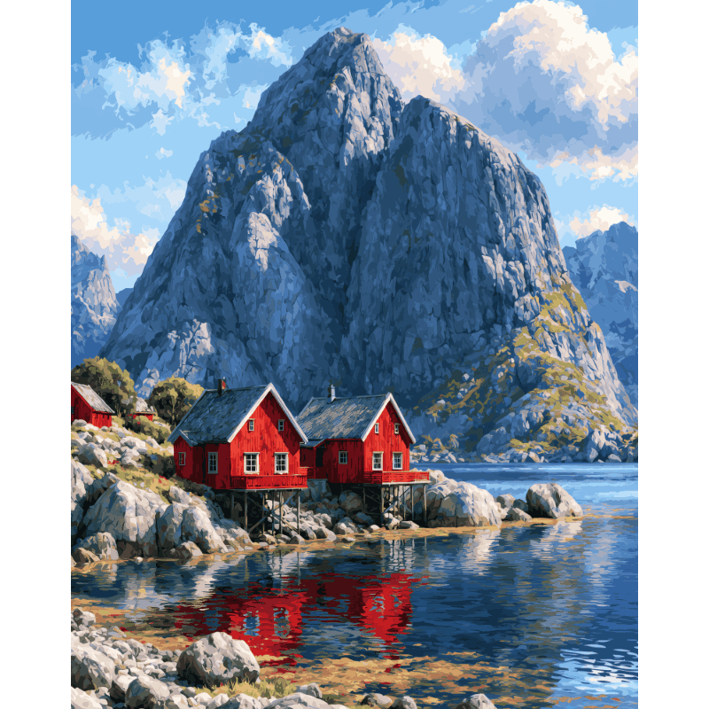 Fjord Retreat | Paint by Number- Paint by Numbers