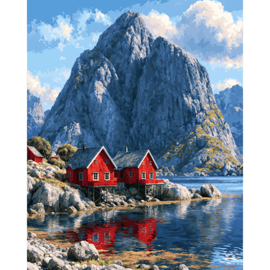 Fjord Retreat | Paint by Number- Paint by Numbers