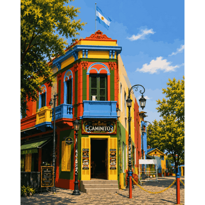 La Boca - Buenos Aires | Paint by Number- Paint by Numbers