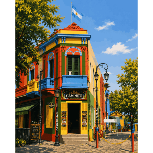 La Boca - Buenos Aires | Paint by Number- Paint by Numbers