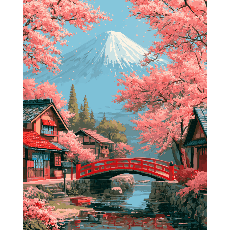Mount Fuji | Paint by Number- Paint by Numbers