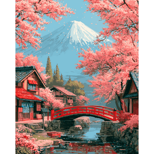 Mount Fuji | Paint by Number- Paint by Numbers