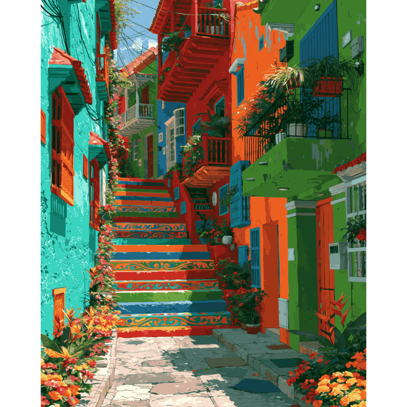 Near Medellin | Paint by Number- Paint by Numbers