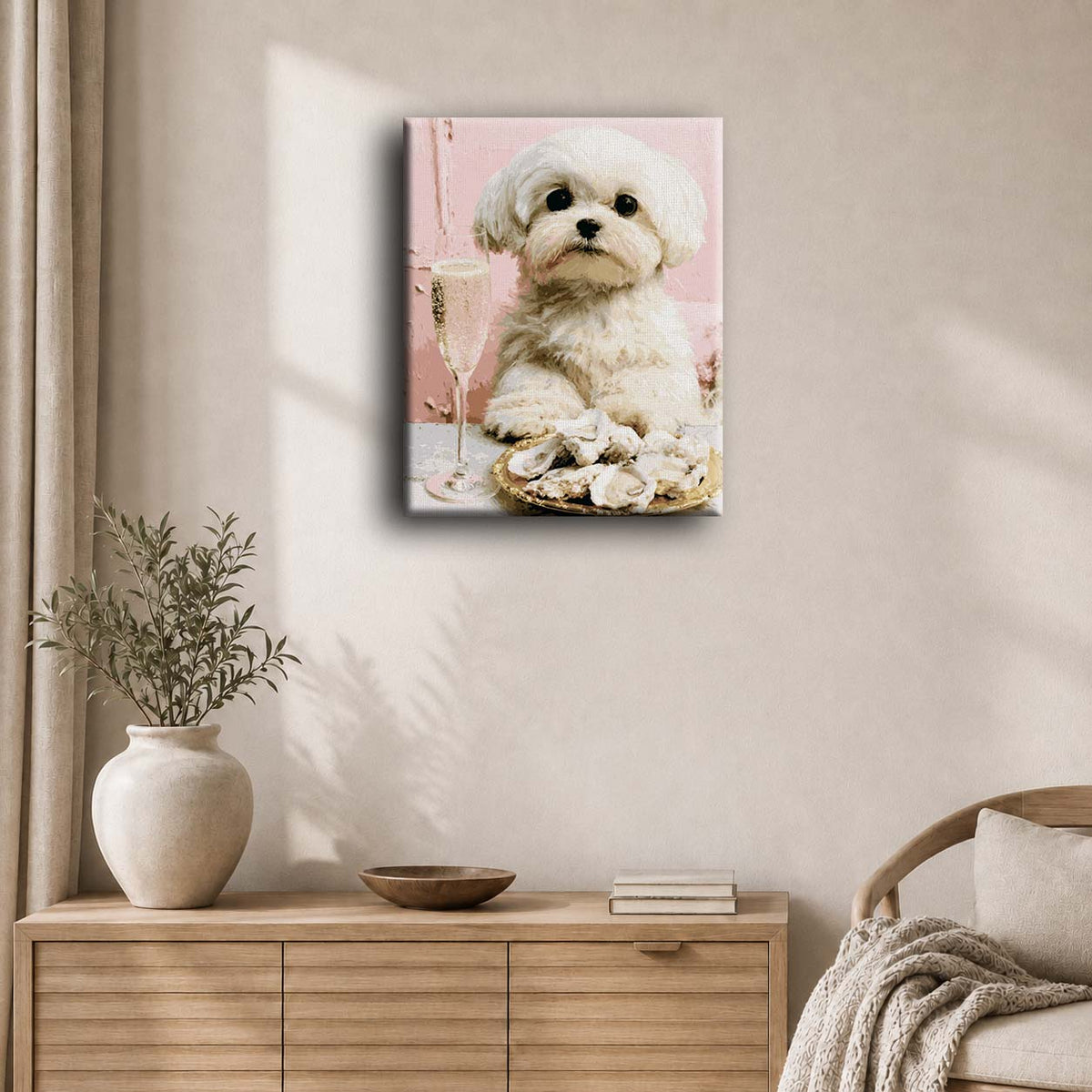 Puppy Oyster Lunch | Paint by Number