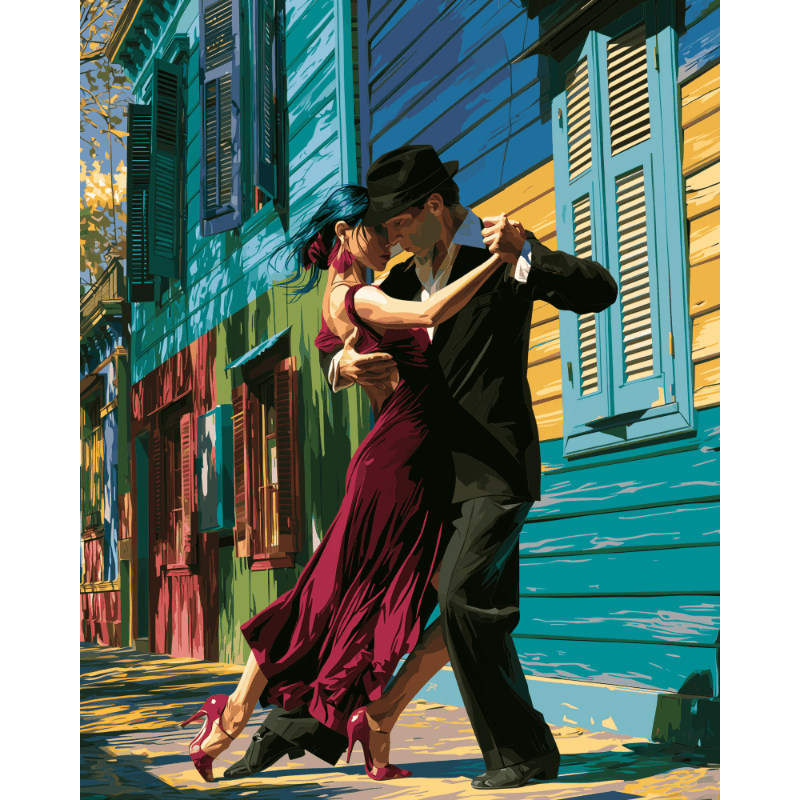 Tango in Buenos Aires | Paint by Number- Paint by Numbers