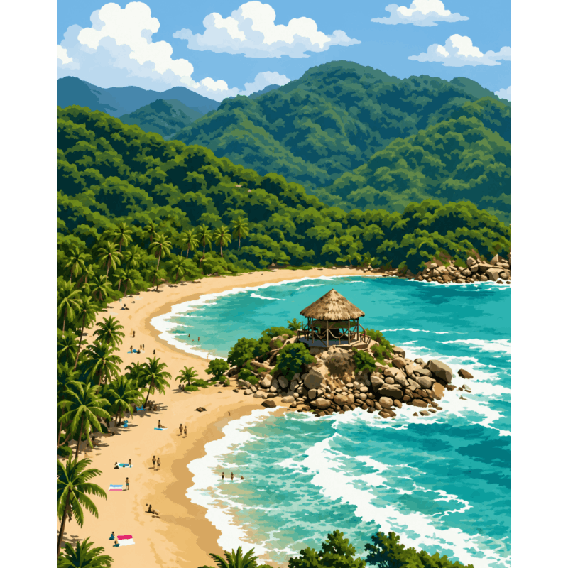 Tayrona Park | Paint by Number- Paint by Numbers