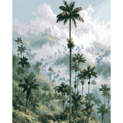 Wax Palm Trees | Paint by Number- Paint by Numbers