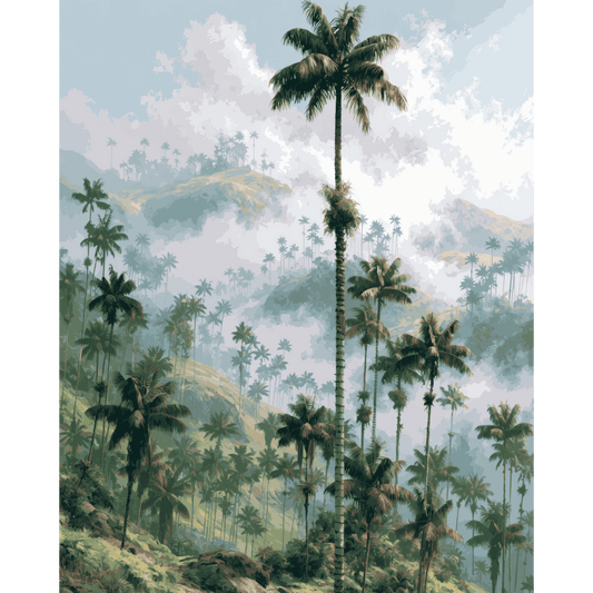 Wax Palm Trees | Paint by Number- Paint by Numbers