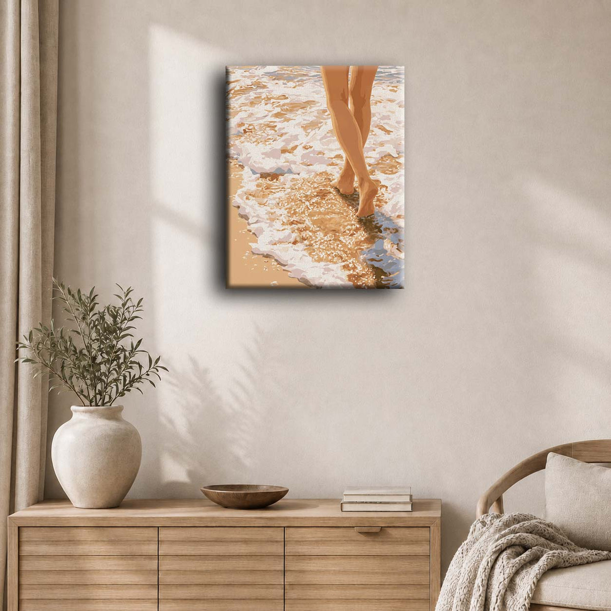 Barefoot Bliss | Peinture à numéros