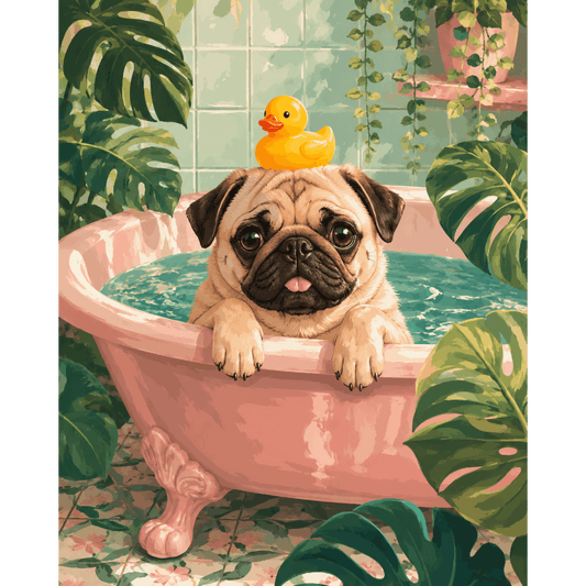 Funny Bathtime | Paint by Number- Paint by Numbers