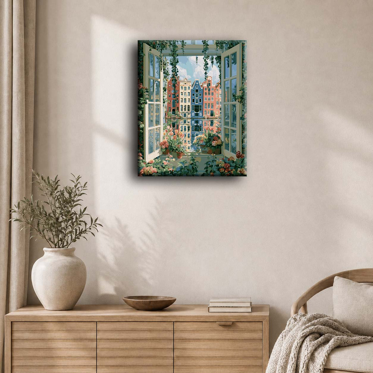 Tulips by the Window | Paint by Number