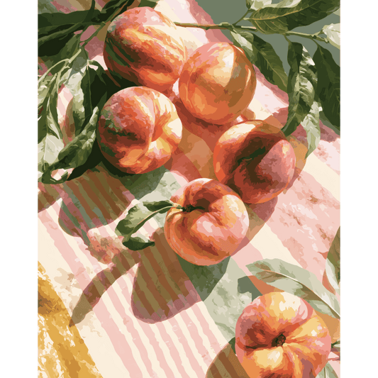 Sunlight Peaches | Paint by Number- Paint by Numbers