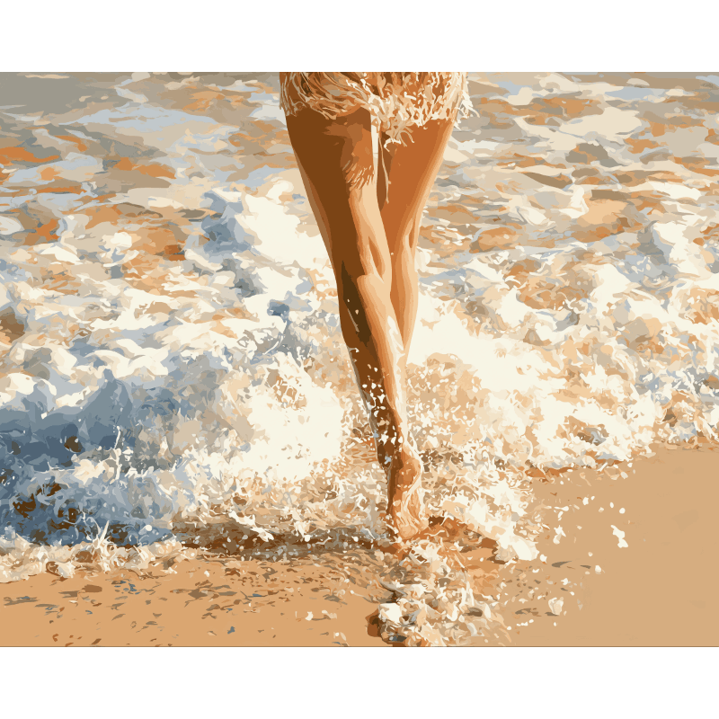 Golden Shore | Paint by Number- Paint by Numbers