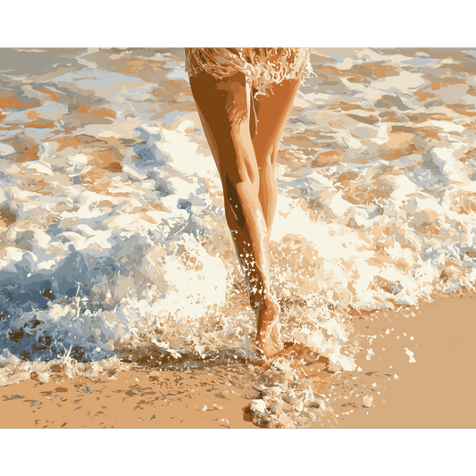 Golden Shore | Paint by Number- Paint by Numbers