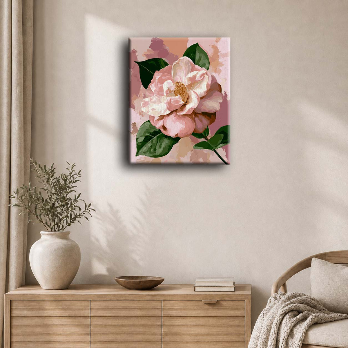 Soft Camellia | Peinture à numéros