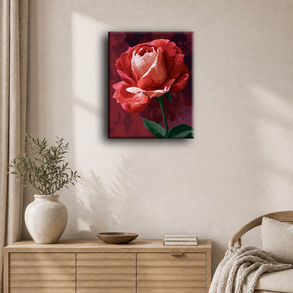 Crimson Rose | Peinture à numéros
