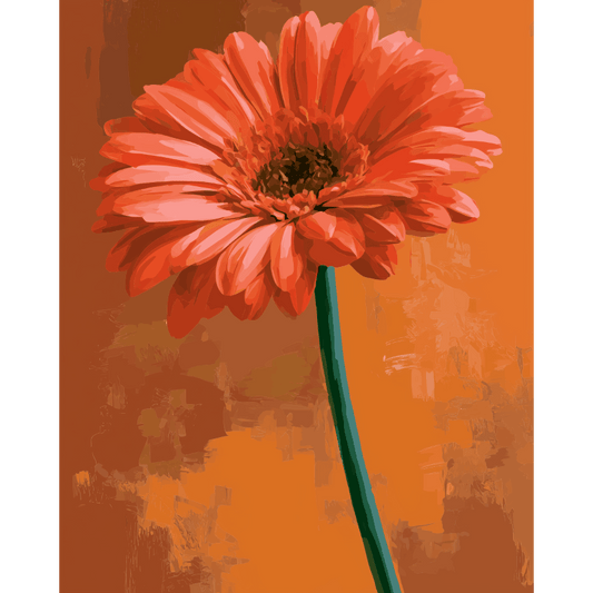Sunset Gerbera | Paint by Number- Paint by Numbers