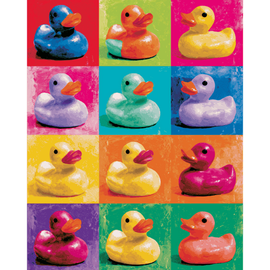 Pop Art Ducks | Paint by Number- Paint by Numbers