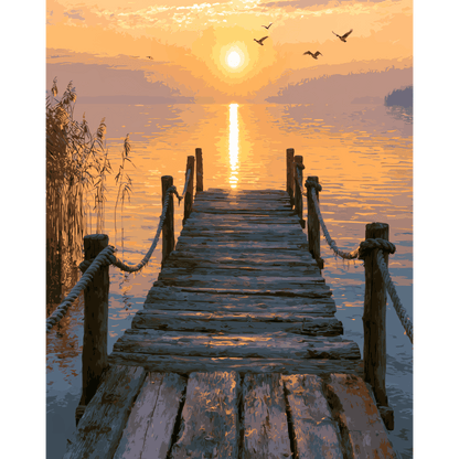 Wooden Piers | Paint by Number- Pintar por números