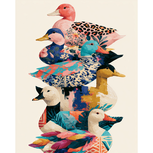 Feathered Mosaic | Paint by Number- Paint by Numbers