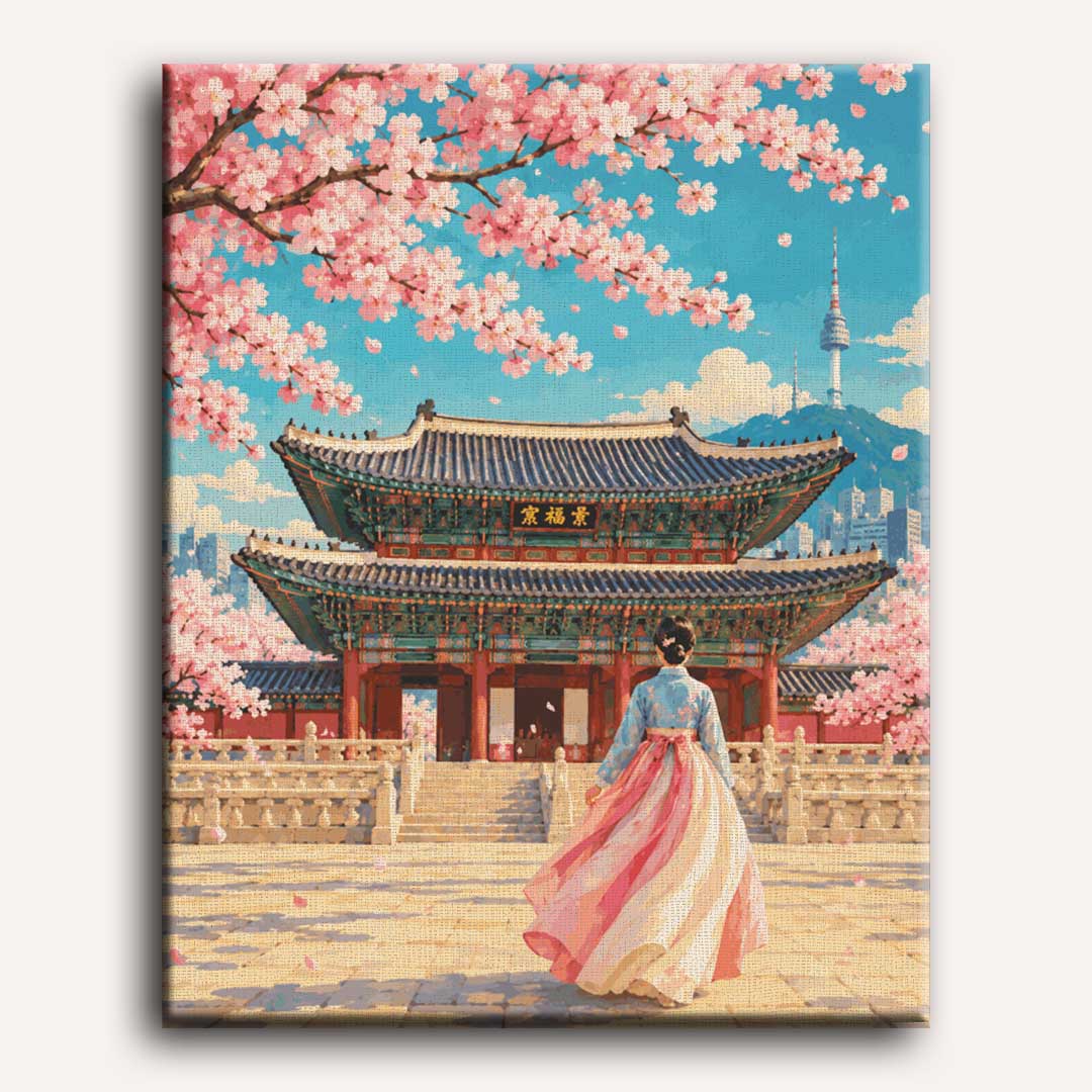 Spring at Gyeongbokgung | Paint by Number