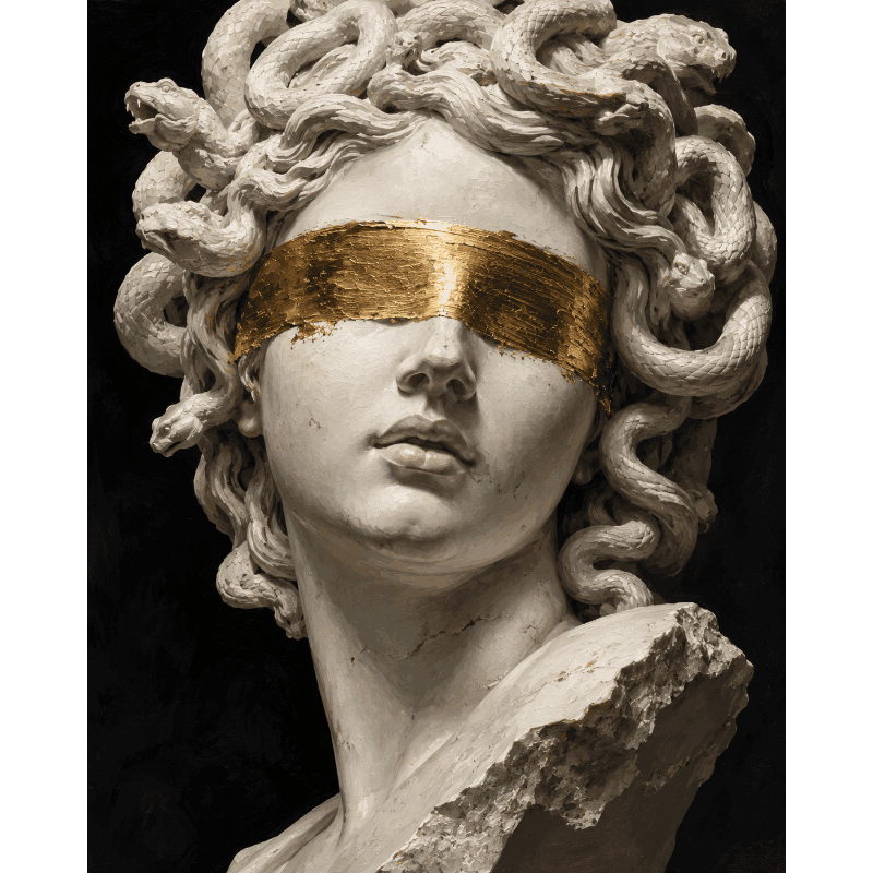 Blindfolded Medusa | Paint by Number- Dipingi con i Numeri