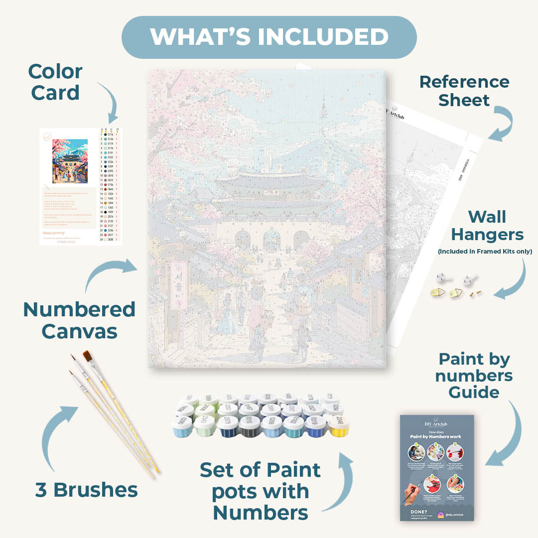 Seoul in Bloom | Paint by Number