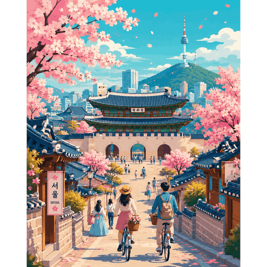 Seoul in Bloom | Paint by Number- Paint by Numbers
