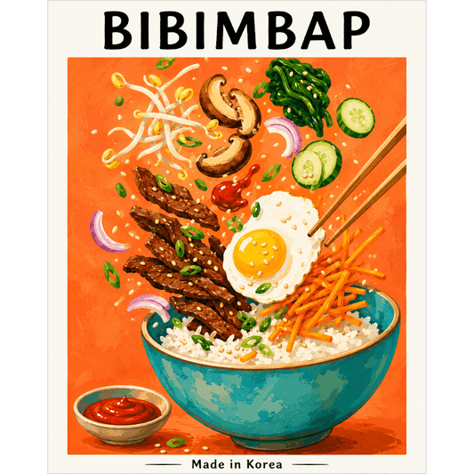 Korean Bibimbap | Paint by Number- Paint by Numbers