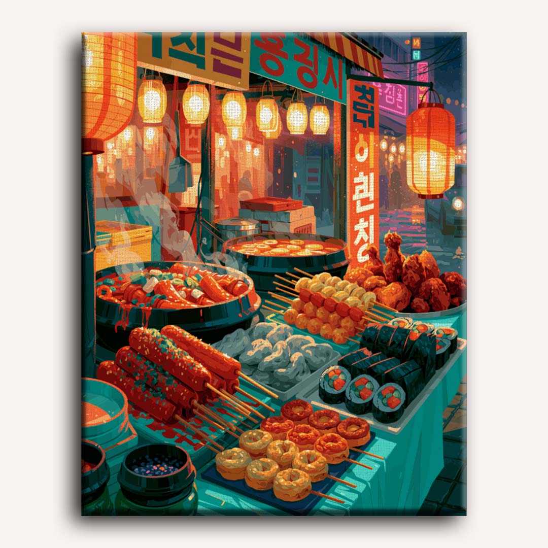 Korean Street Food | Paint by Number