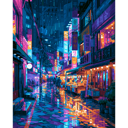 Electric Night | Paint by Number- Paint by Numbers