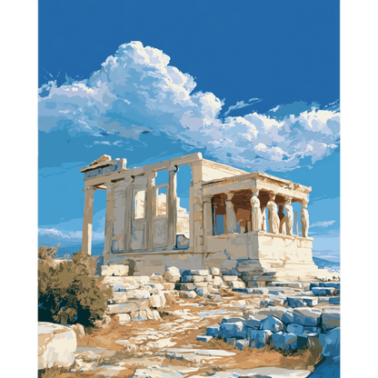 Caryatids in Light | Paint by Number- Paint by Numbers