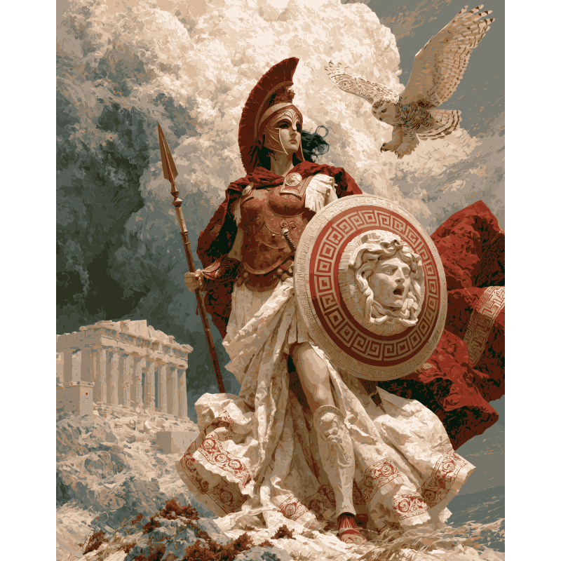 Majestic Athena | Paint by Number- Paint by Numbers