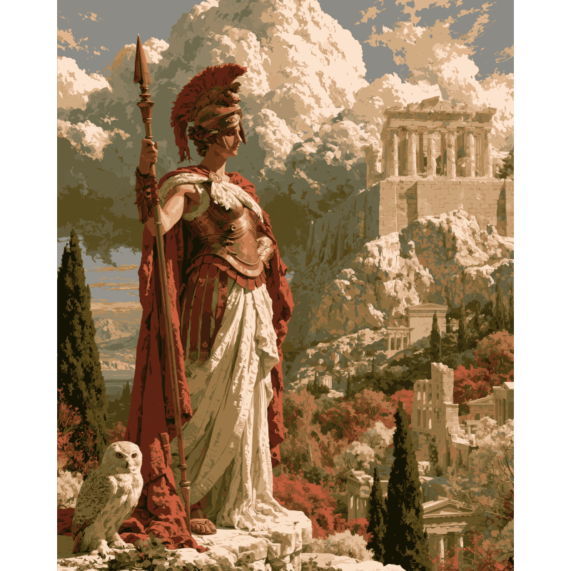 Warrior Athena | Paint by Number- Paint by Numbers