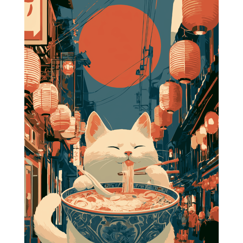 Midnight Ramen | Paint by Number- Paint by Numbers