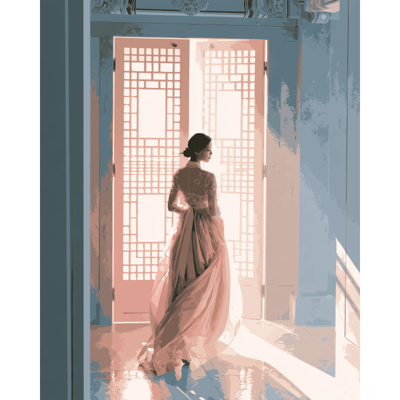 Korean Grace | Paint by Number- Paint by Numbers