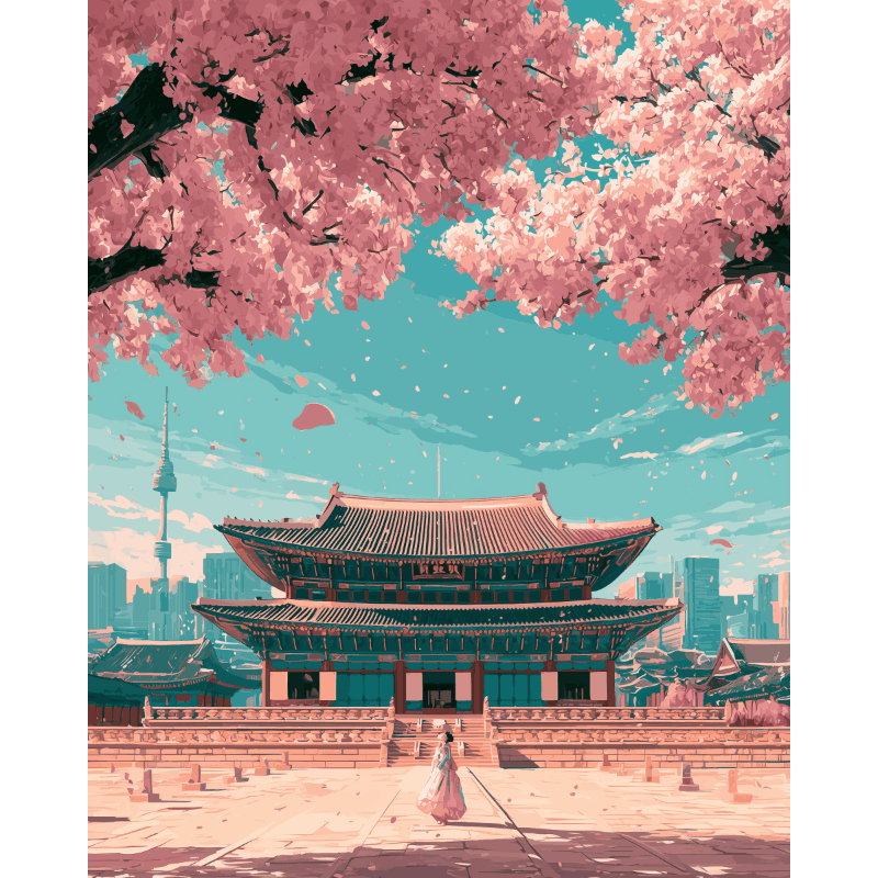 Palace of Petals | Paint by Number- Paint by Numbers