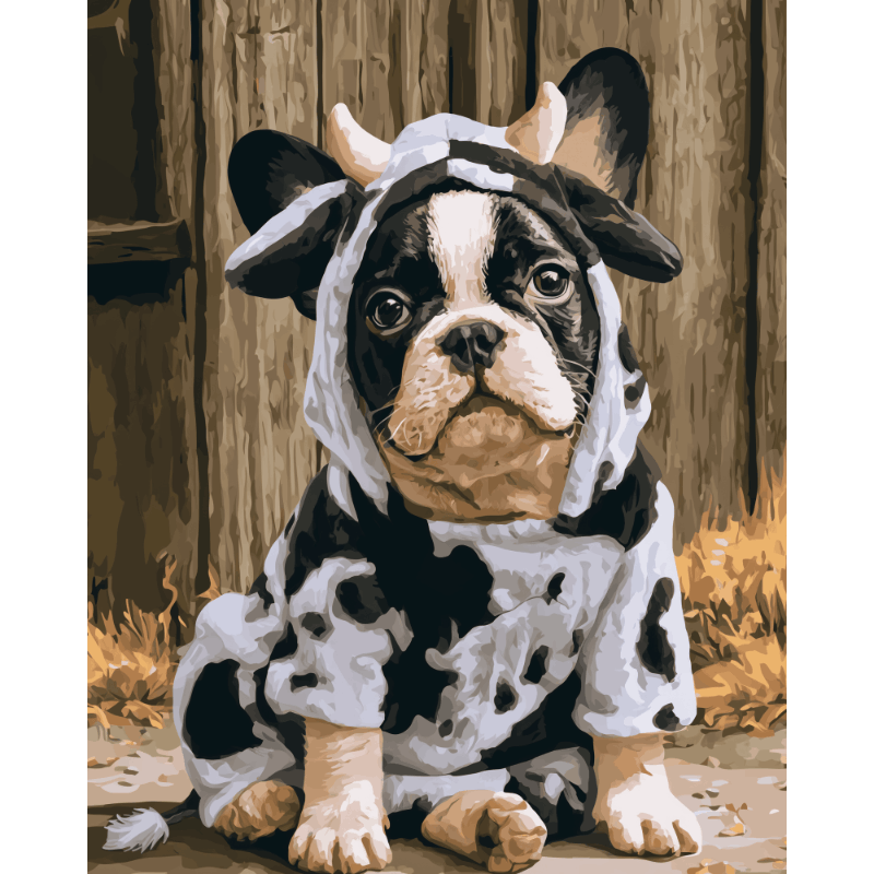 Cow Dog | Paint by Number- Paint by Numbers