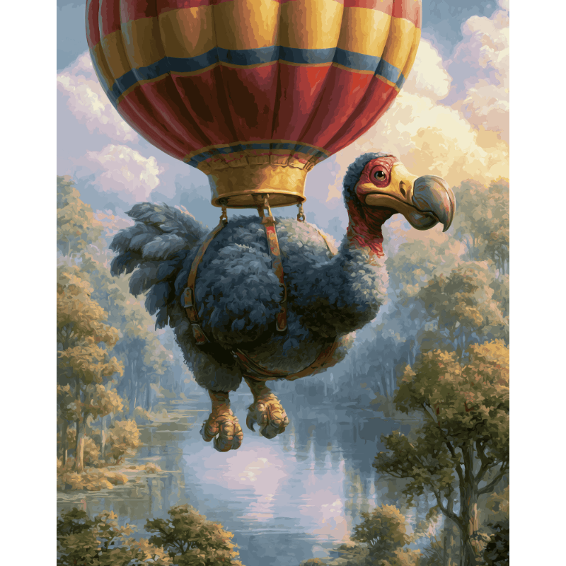 Dodo Bird Explorer | Paint by Number- Paint by Numbers