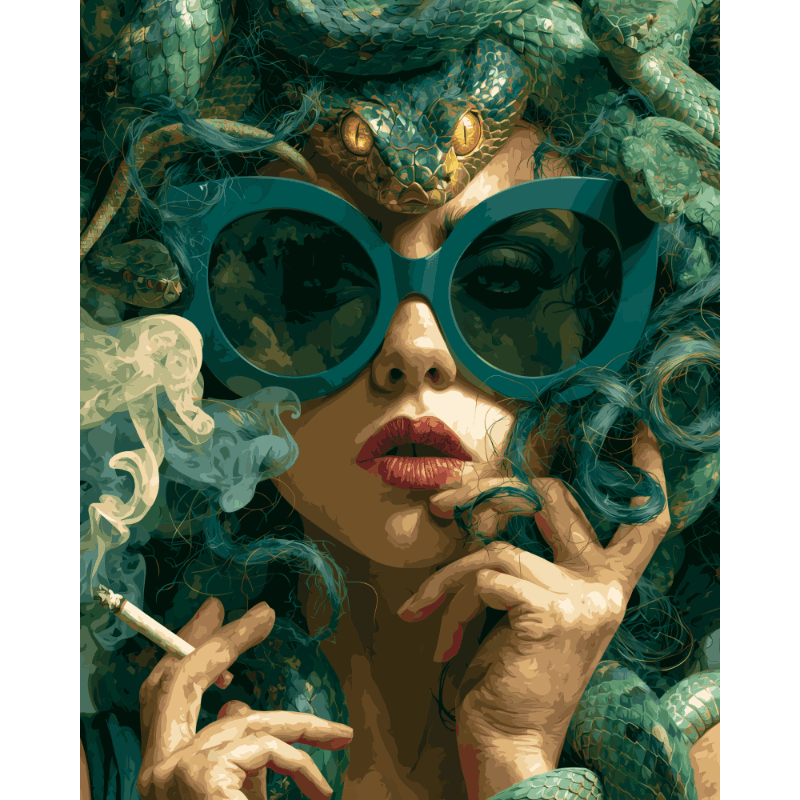 Emerald Medusa | Paint by Number- Paint by Numbers