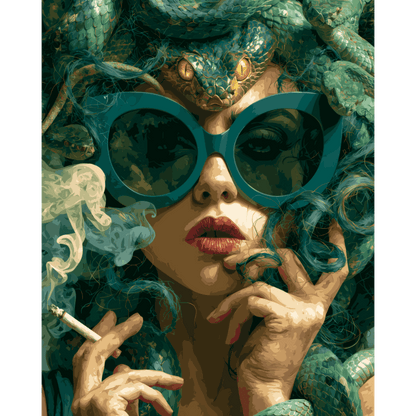 Emerald Medusa | Paint by Number- Paint by Numbers