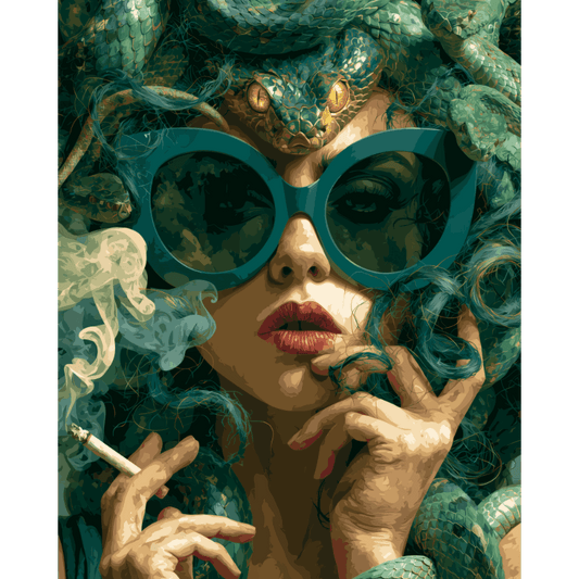 Emerald Medusa | Paint by Number- Paint by Numbers