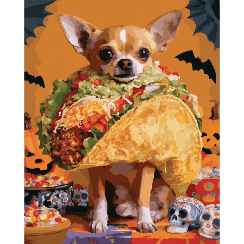 Halloween Taco | Paint by Number- Paint by Numbers