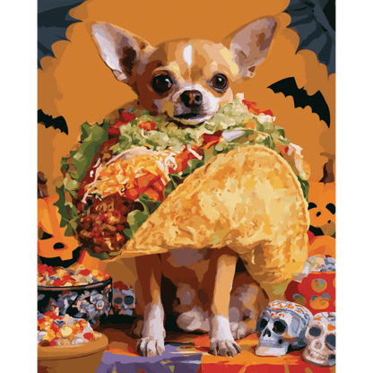 Halloween Taco | Paint by Number- Paint by Numbers