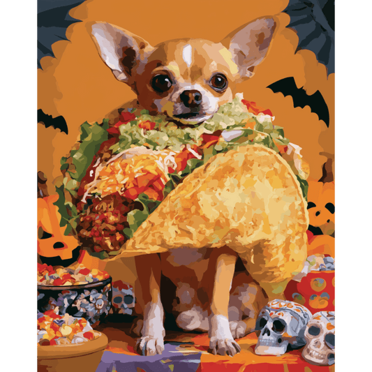 Halloween Taco | Paint by Number- Paint by Numbers
